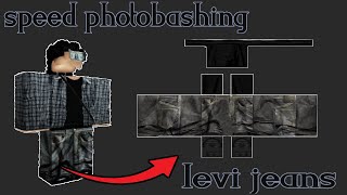 PHOTOBASHING LEVI JEANS  ROBLOX SPEED DESIGN paintnet [upl. by Alusru633]