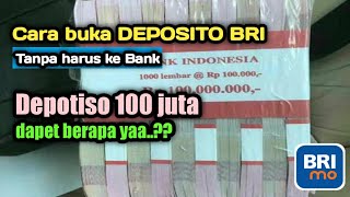 Cara buka rekening deposito BRI dengan BRImo terbaru 2022 tanpa ke Bank [upl. by Samtsirhc]