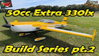 Seagull Models 50cc Extra 330lx from GatorRc Build pt2 Quick Stabs Engine Trimming Engine Cowl [upl. by Irmina]