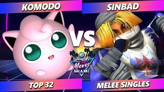 LMM Miami 2024  Komodo Jigglypuff Vs Sinbad Sheik Smash Melee  SSBM [upl. by Aborn]