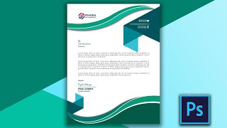 Corporate Letterhead Design In Adobe Photoshop  Letterhead Design Tutorial  Photoshop Tutorial [upl. by Brighton]