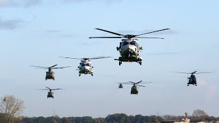 4K Awesome arrival military helicopters in front of the crowd  quotFalcon Autumnquot at Ossesluis [upl. by Giwdul]