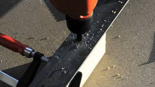 How to PreDrill Angle Iron for Grind Ledges by Ramp Plans Online 2011 [upl. by Ruella]