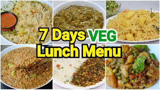 7 Days Vegetarian Lunch Menu ❗ Affordable Weekly Lunch Menu by YES I CAN COOK [upl. by Josey]