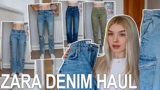 ZARA JEANDENIM TRY ON HAUL [upl. by Ives705]