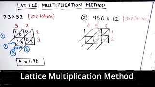 Lattice method of Multiplication  3 digit by 2 digit number [upl. by Ives]