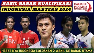 Hasil Semua Sektor Babak Kualifikasi Badminton Indonesia Masters 2024 Hari Ini [upl. by Abas]