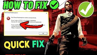 Fix Red Dead Redemption Excited Unexpectedly on PC  RDR ACCESS VIOLATION C0000005 Fix [upl. by Yanej]