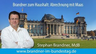 Brandner AfD zum Haushalt Abrechnung mit Maas [upl. by Wanonah]