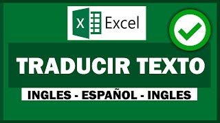 Como traducir un texto en Excel Español  Ingles [upl. by Kowalski]