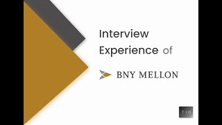 Bny Mellon Interview Experience [upl. by Noy252]