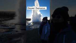 Explosion of the Geysericelandtravel travel exploded shorts shortvideo [upl. by Pasia794]