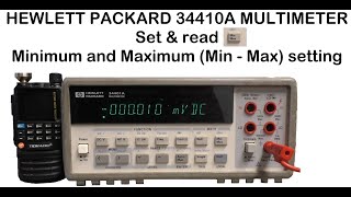 Agilent HP 34410A Multimeter Min–Max Operation [upl. by Sadira643]