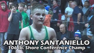 Anthony Santaniello  Brick Memorial  106 lb Shore Conference Champion [upl. by Harriette834]