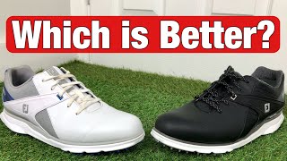 New Footjoy Pro SL 2020 vs Footjoy Pro SL Carbon  The best spikeless golf shoes [upl. by Htez9]