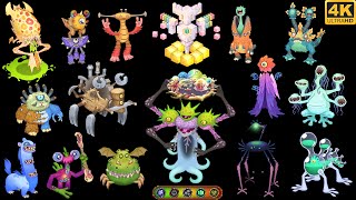 Ethereal Workshop  All Monster Sounds and Animations My Singing Monsters 4k [upl. by Hgielyak334]