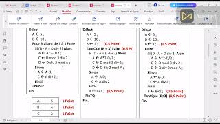 Examen Final Algorithme👩‍💻✅ S1lmdcourigé [upl. by Joela160]