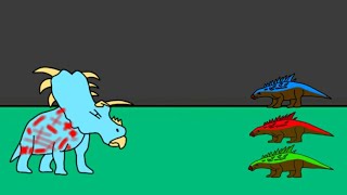 Dinosaurs battle season 1  medusaceratops vs polacanthus GC5 s1 [upl. by Ruford]