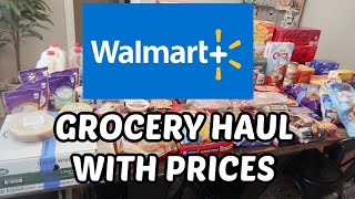 Huge Walmart Grocery Haul With Prices [upl. by Ahseirej]