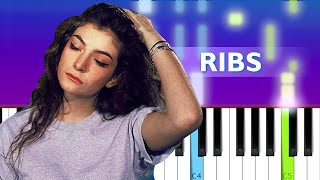 Lorde  Ribs Piano Tutorial [upl. by Molahs]