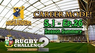 Rugby Challenge 2  Highlanders Career Mode  S1 Ep26  Season Summary amp Contracts [upl. by Hannala7]