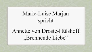 Annette von DrosteHülshoff „Brennende Liebe“ [upl. by Fleischer]