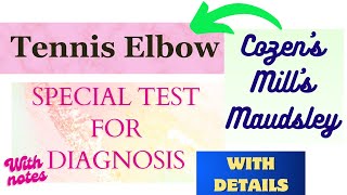 Tennis elbow special testcozen mills and maudsley test for diagnosis [upl. by Downes]