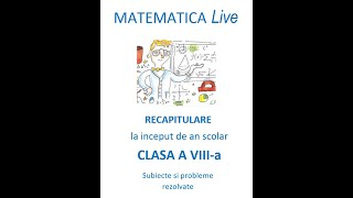 Recapitulare initiala Cl 8Lectia 6 MatematicaMedia aritmetica si geometrica proportiigeometrie [upl. by Areyk]