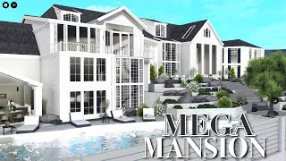 MANSION WITH POOL BLOXBURG SPEEDBUILD [upl. by Kcirrej]