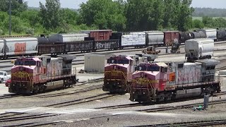 BNSF Galesburg Yard CHC GAL pacing a coal train June 6 2024 [upl. by Ches]