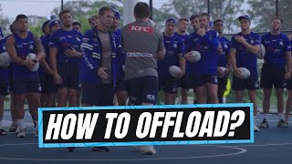 How To Pass The Offload Pass rugbybricks NRL Canterbury Bulldogs [upl. by Gretchen]