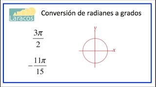 Conversión de Radianes a Grados ejemplo 1 [upl. by Marice]