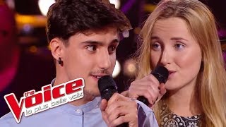 Maître Gims – Estce que tu maimes   Louisa Rose VS Thibaud Maillefer  The Voice 2016  Battle [upl. by Nij]