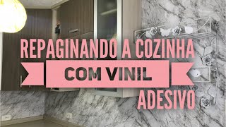 REPAGINANDO A COZINHA COM ADESIVO VINILICO  Por Cah Decora [upl. by Scheider]