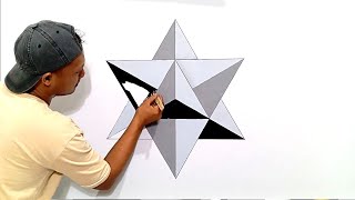 3D Wall Painting Design ideas homemade [upl. by Chari]