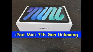 Apple iPad Mini Generation 7 128 GB A17 Pro Chip Space Gray Apple Intelligence Unboxing and Setup [upl. by Notecnirp686]