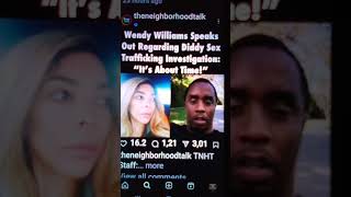 Wendy Williams spoke out about Diddy stating its about time diddy diddyandcassie wendywilliams [upl. by Asiak417]