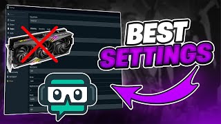 BEST STREAMLABS RECORDING SETTINGS FOR LOW END PC 🔥 NO GPU NEEDED ✔️ [upl. by Eedya]