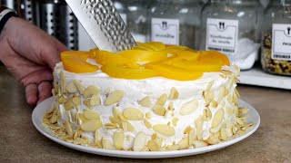 Marquise aux pêches 🍑 Gâteau facile Recette détaillée 😇 [upl. by Manno]