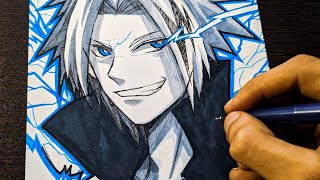 Drawing Denki Kaminari In Timelapse day16 inktober [upl. by Lleze]