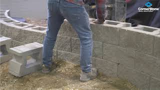 Laying CornerStone retaining Wall Blocks by Vern Dueck [upl. by Horne]