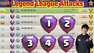 Legend League Attacks July Season Day9 Qc Hog [upl. by Valida712]