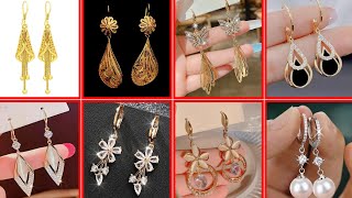 Not Fade 22K Gold Jewelry Earring for Women Leaf Fringes Bizuteria Argent Bijoux Joyas Bijoux [upl. by Ulani50]