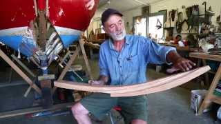 Part 6  Wooden boat repair  Installing the forefoot on a Herreshoff 12 12 [upl. by Sinaj]