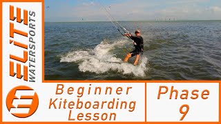 Beginner Kiteboarding Lesson Phase 9 quotControlled Stopsquot [upl. by Clywd286]