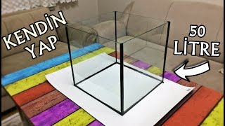 EVDE AKVARYUM YAPMAK ÇOK KOLAY  DIY SQUARE AQUARIUM [upl. by Dorehs376]