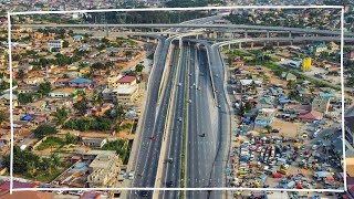 In Ghana from Ofankor through the Pokuase Interchange to Amasaman [upl. by Ycat]