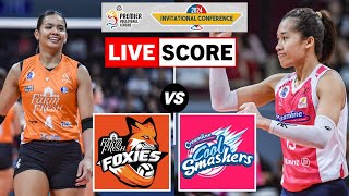 Farm Fresh Foxies vs Creamline Cool Smashers  PVL Invitational Live Scoreboard [upl. by Blaire]