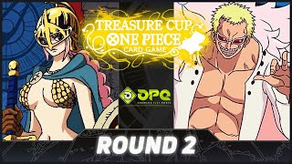 ROUND 2  REBECCA vs BLUE DOFFY  OPE ONLINE TREASURE CUP  noHEROES  OP 85  ONE PIECE CARD GAME [upl. by Nosreg383]