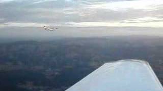 Cessna 310R passes Piper Archer at 200 knots [upl. by Janeta]